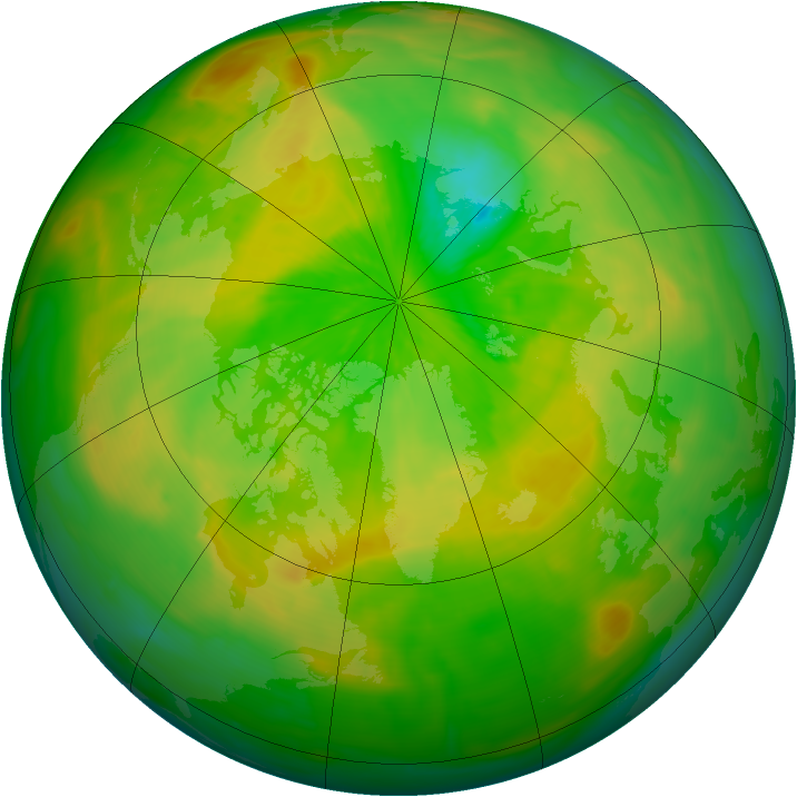 Arctic ozone map for 12 June 2015